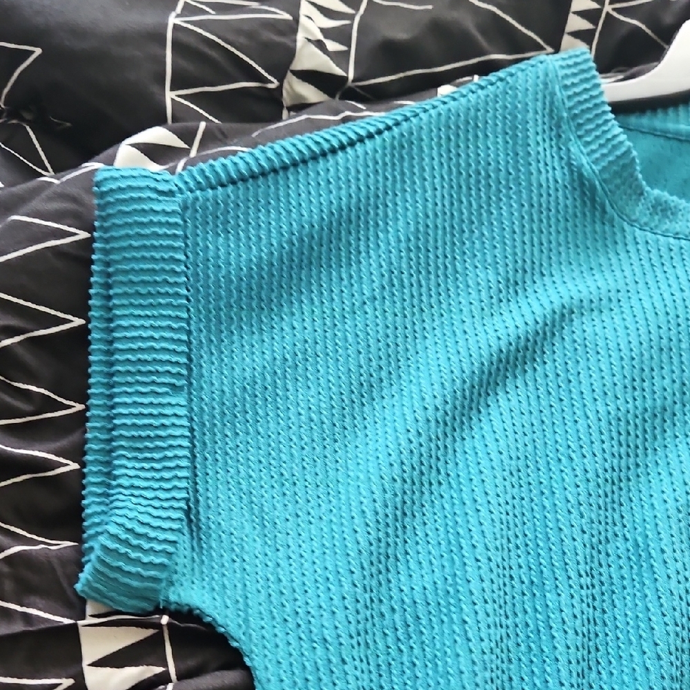 Maurices Turquoise Ribbed Knit Top - Picture 4 of 6